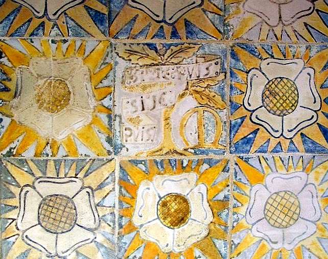 Original 'Pilgrim's Rest' porch tiles at Red House